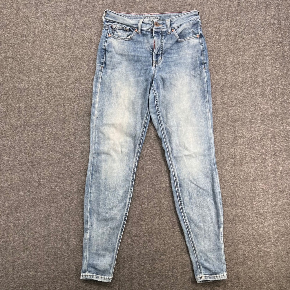 Maurices Womens High Rise Super Skinny Light Wash Denim Jeans Size 10 REG long‎